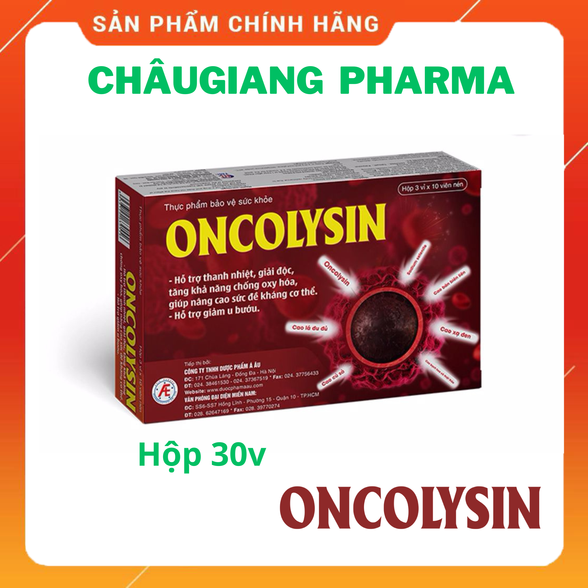  Oncolysin (hộp 3 vỉ * 10v)